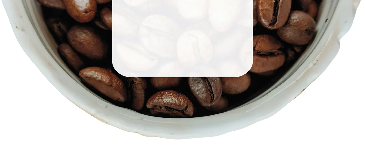 Geröstete Kaffeebohnen in weißer Schale